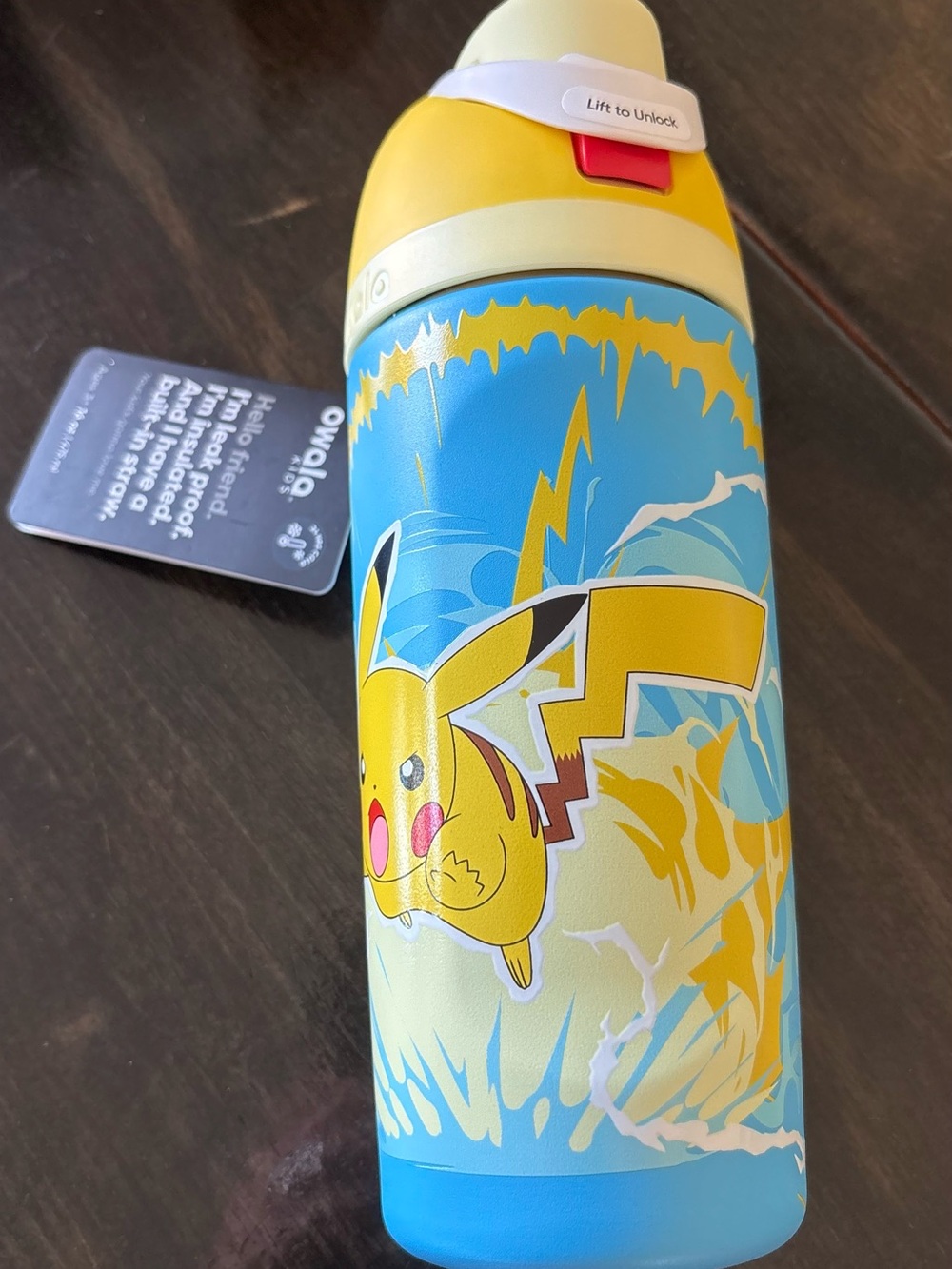 Owlab Pokemon Pikachu Kids Water Bottle - Yellow & Blue